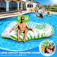 Siège gonflable pour rafting aquatique, anneau en PVC, chaise longue de piscine pour adultes, 185x115cm