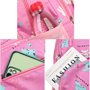 Sac à dos pour écolières de 6 à 12 ans, design tendance, protection de la colonne vertébrale, réduction de la charge - Product Image 4