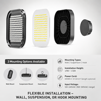 Lumière LED haute baie IK10 100-250W IP65 étanche, lampe de plafond industrielle avec contrôle DALI Zigbee Tuya