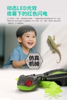 Jouet animal télécommandé pour Halloween, gecko ergonomique qui grimpe aux murs avec lumière LED respirante