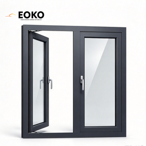Fenêtre à battant en aluminium de style français EOKO, double vitrage, fenêtre à barre française pour projet de château de vin de luxe - Product Image 1