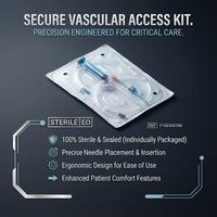 Kit de cathéter veineux central à double lumière jetable (CVC) – Instruments chirurgicaux stériles pour usage vétérinaire en soins intensifs canins
