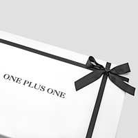 Logo personnalisé luxe blanc carton papier emballage 2 pièces couvercle amovible boîte-cadeau rigide