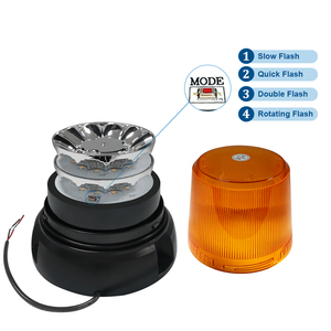 Feux d'avertissement <span class=keywords><strong>LED</strong></span> 24W, IP67, DC 10-24V, résistants aux vibrations, pour excavatrices, chariots élévateurs, machines de construction - Product Image 3