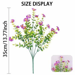 Fleurs artificielles Tianyi, 35 marguerites en soie plastique, style européen, arrangement décoratif extérieur, plantes blanches et vertes - Product Image 4