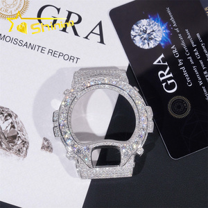 Gioielli Hip Hop in Argento Sterling 925, Completamente Tempestati di Diamanti Moissanite VVS, Cassa DW6900, Lunetta per Orologio in Moissanite - Product Image 6