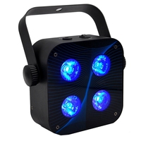 Projecteur de scène LED 4x18W RGBWA UV 6-en-1 DMX512 pour KTV, mariages, discothèques, bars, personnalisable, avec batterie et télécommande sans fil