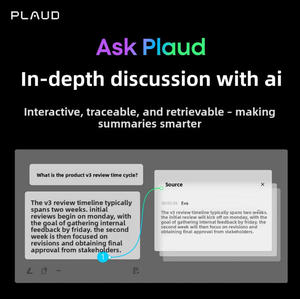 Grabadora <span class=keywords><strong>de</strong></span> <span class=keywords><strong>Voz</strong></span> con IA ChatGPT5 OEM FOLIO AIR, Transcripción por IA, Resumen por IA, Compatible con Grabadoras <span class=keywords><strong>de</strong></span> Audio en 147 Idiomas - Product Image 4