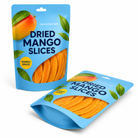 Sachet d'emballage personnalisé en gros pour mangues séchées, aliments secs, petites collations, avec fermeture éclair, en BOPP, VMPET, PE, Mylar