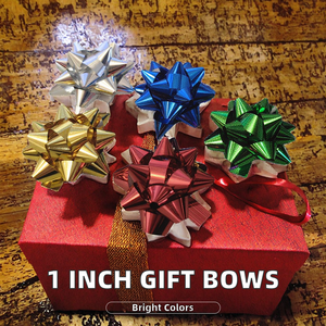 Custom Star Bow Gift Ribbons Metallic Foil <b>5</b> Colors Eco-Friendly Durable 120cm Birthday Christmas Decorations Woven - Product Image 2
