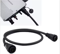 Micro-onduleur solaire 800 W étanche IP67 IEC 3P pour balcon, avec accessoires de prise et de fiche à trois conducteurs M25