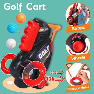 Ensemble de golf pour tout-petits garçons et filles, <span class=keywords><strong>chariot</strong></span> de golf amélioré pour enfants avec une conception unique de sangle d'épaule, jouets de golf pour l'intérieur et l'extérieur - Product Image 5