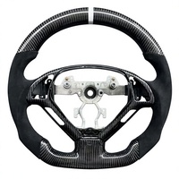 Volant personnalisé en fibre de carbone véritable pour Infinit/i G37 G35 Sedan Coupe 2007 2008 2009 2010 2011 2012 2013 Q40 G25