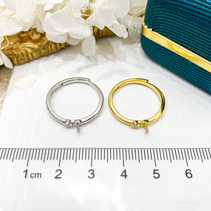 S925 Silver Ring Accessory DIY Simple Edition with 8-10mm Beads 1662 Stand for <b>Loose</b> <b>Pearls</b> Jewelry - Product Image 4