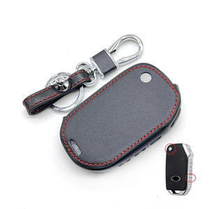 Coque de protection de clé de voiture en cuir à 4 boutons pour <span class=keywords><strong>Kia</strong></span> Sportage Ceed <span class=keywords><strong>Xceed</strong></span> Sports K5 Seltos 2019 2020 <span class=keywords><strong>2022</strong></span> 2023 Accessoires - Product Image 5