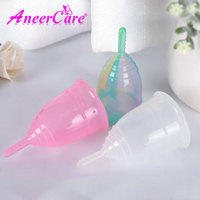 Venta al por mayor de silicona la menstruación esterilizador mujer copa Menstrual