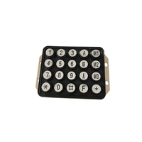 Clavier numérique industriel en alliage de zinc métallique rétroéclairé à matrice 4x4 touches, clavier de kiosque IP65