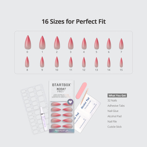 Uñas postizas 3D ombre rosa, de gel suave, de lujo, hechas a mano, con efecto degradado, medianas, estilo stiletto, a presión, al por mayor. - Product Image 2