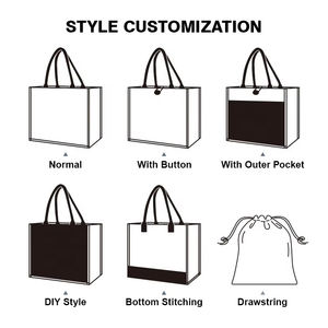 도매 저렴한 맞춤형 로고 레터 친환경 방수 재사용 가능한 선물 가방 초대형 주트 린넨 토트백 여행용 - Product Image 6