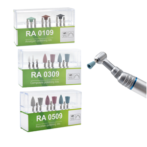 Kits de polissage <span class=keywords><strong>composite</strong></span> dentaire RA 2,35 mm Têtes de meulage en caoutchouc de silicone pour pièce à main à faible vitesse - Product Image 1