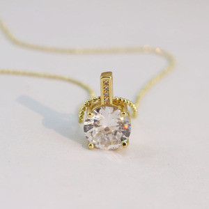 Nz1374 Chic Micro Pave vuông trái tim sao Mặt dây chuyền vòng cổ đơn giản Bling kim cương tôn giáo chủ yếu làm bằng đồng thau <span class=keywords><strong>Cubic</strong></span> <span class=keywords><strong>Zirconia</strong></span> <span class=keywords><strong>CZ</strong></span> - Product Image 4