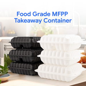Biodegradable Customizable Food Container Microwave <b>Plastic</b> logo Printed Mfpp Clamshell <b>Lunch</b> <b>Box</b> Takeaway Food Packaging - Product Image 5