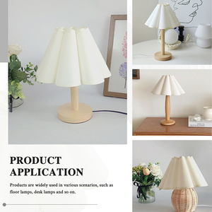 Innenraum-Kunstdesign Antik Modern Minimalistisch Stoff-Tischleuchte Lampenschirm Weiß Plissierter Stoff Lampenschirme - Product Image 6
