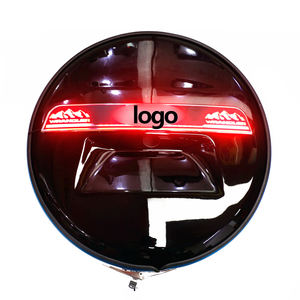 2018-2020 para cubierta de neumático de repuesto <span class=keywords><strong>Jeep</strong></span> con anillo de acero inoxidable grueso ligero y orificio para cámara - Product Image 1