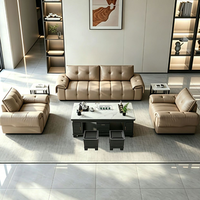 Ensemble de canapés modernes en cuir à prix de gros avec structure métallique pour bureau, maison, appartement - Usage commercial de luxe