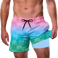 Shorts de compression légers et respirants pour hommes, à séchage rapide, imperméables, à rayures et imprimés, en polyester et élasthanne, grandes tailles