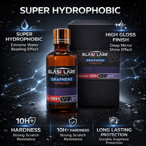 Revêtement céramique Graphene Hydrocoat V2 Pro 10H+ pour la protection de la peinture automobile, technologie haute brillance et hydrophobe - Product Image 2