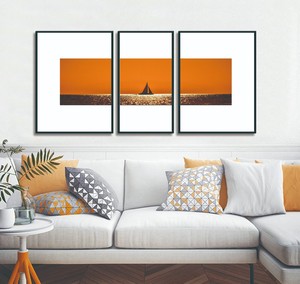 Vente en gros de peintures d'art moderne 3 pièces abstraites sur cadres en bois Décoration intérieure Art mural - Product Image 5