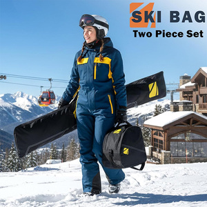 Ensemble de sacs de ski et de bottes avec fond antidérapant, rembourrage en mousse de 3 mm, double fermeture éclair, longueur réglable, sac de voyage pour bottes de ski, transport bidirectionnel - Product Image 5