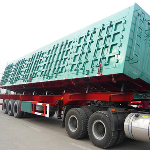 Promotion : Semi-remorques benne arrière en U de 60-180 tonnes, 30-50 mètres cubes, en acier haute résistance, suspension mécanique, 3-6 essieux - Product Image 1