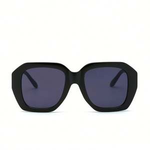 Vente en gros de lunettes de soleil vintage de luxe à grande monture polygonale, lunettes de soleil carrées UV400 pour femmes - Product Image 6