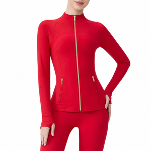 USA Oversea Warehouse Quick Dry Slim Fit High Elasticity Fitness Women's Sportswear Women's <b>Jackets</b> for <b>Yoga</b> Fitness Sports - Product Image 1