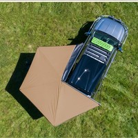 Auvent de voiture en alliage d'aluminium à 360 degrés, pentagonal, pour SUV, camping en plein air, imperméable, autoportant avec LED pour 4x4 tout-terrain et overland