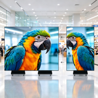 Écran publicitaire LED pliable P2.0 avec base à roulettes pour centre commercial, exposition, magasin, événement