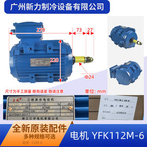 Moteur asynchrone triphasé Yfk112m-6 380V 50Hz 1000 tr/min à montage sur pied entièrement fermé pour pièces de climatisation centralisée - Product Image 3