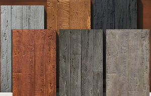 외부 대형 목재 느낌 PU 폼 벽 패널 - 빌라 및 호텔 외관용 풍화된 유목 스타일 클래딩 - Product Image 4