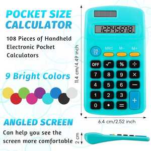 Mini calculatrice électronique Machine 8 chiffres étudiant professionnel solaire petite calculatrice de poche pour fournitures de bureau - Product Image 4