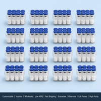 Poudre lyophilisée de peptide de haute pureté NAD+ polypeptide, matières premières cosmétiques, blanchissant et hydratant, flacon en verre, poudre bleue