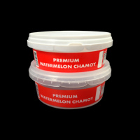 Bac en plastique PP blanc jetable avec couvercle, récipient de qualité supérieure pour sauce chamoy à la pastèque, seau de stockage alimentaire