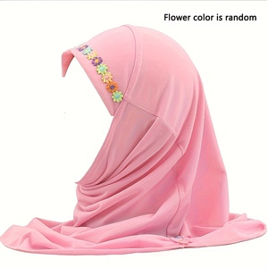 1 buah jilbab instan bunga anak perempuan jilbab Arab Muslim jilbab cocok untuk anak usia 3-6 tahun - Product Image 6