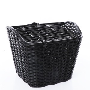 ตะกร้าพลาสติกสำหรับจักรยาน 34x27x26 ติดแฮนด์จักรยาน สีเทา ทนทาน - Product Image 2