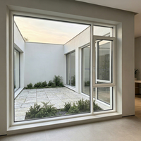 Ventana Abatible y Giratoria de Aluminio DEEZON con Rotura de Puente Térmico, Doble Acristalamiento, Vidrio Templado, Certificación NFRC, Personalizada para Casa o Villa