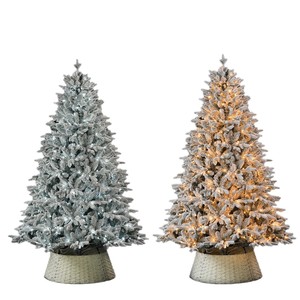 Nuevo Árbol de Navidad Artificial Iluminado con Tres Dimensiones, Encriptado, de PE Mixto, con Múltiples Tiras de Nieve, Escena Nevada Cálida/Fría - Product Image 5