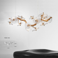Lustres d'abat-jour en verre tout en cuivre haut de gamme personnalisés en usine VH Lampes suspendues Grand verre long tout en cuivre de luxe