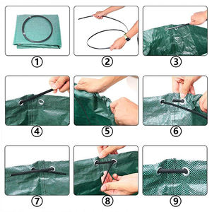 Coupe d'herbe Débris de pelouse Sac de déchets de jardin pliable en PP Sacs de déchets de jardin réutilisables Sacs de jardin - Product Image 6