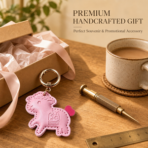 Llavero de piel sintética con diseño de oveja, logotipo personalizado en relieve, dije de animal con herrajes dorados para regalo de marca privada al por mayor - Product Image 4